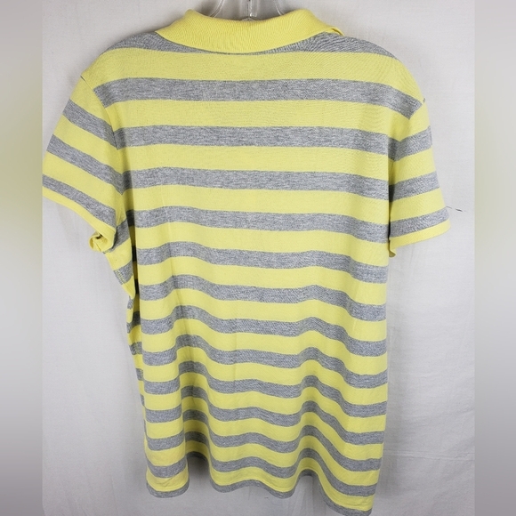 Faded Glory Yellow and Gray Striped Polo Short Sleeve Shirt Sz 2XL - Picture 5 of 7